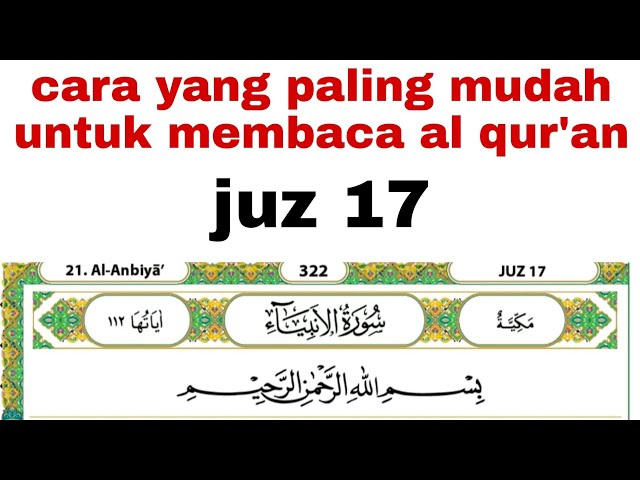 Sangat mudah membaca al qur'an dengan nada ini #juz17 class=