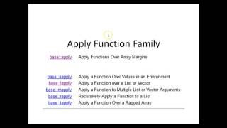 R Programming Tutorial|| R Apply family functions|| Family Functions in R