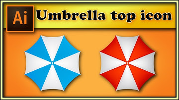 ☂️⛱️🏖️ Paraplu bovenaanzicht, zomerpictogram - Adobe Illustrator-zelfstudie