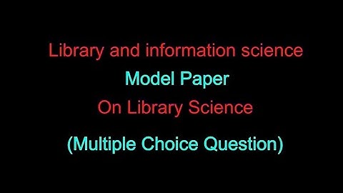 Library and information science || MCQ || Previous Paper || UGC NET