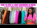 HOW TO KEEP A LARGE WARDROBE IN CHECK!  ORGANIZATION TIPS AND TRICKS