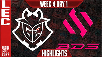G2 vs BDS Highlights | LEC Spring 2022 W4D1 | G2 Esports vs Team BDS