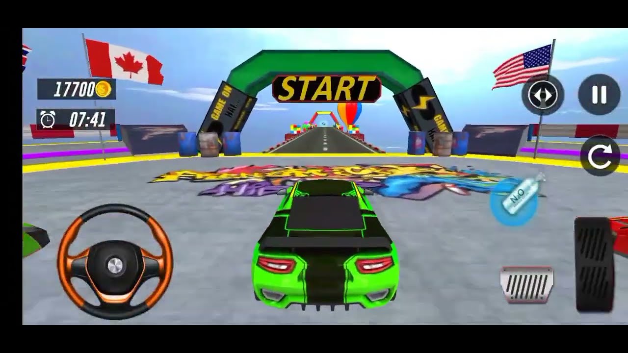 Mega Ramp Racing - Crazy Mode - Car Driving Games 