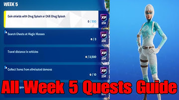 Fortnite Complete All The Week 5 season quest guide in season 1 chapter 6