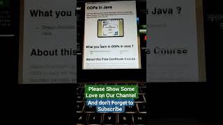 Oops in JAVA | Learn Object oriented Programming for free | freecertificationcourses java shorts