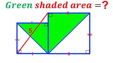 Can you find area of the Green shaded region? | (Squares) | #math #maths | #geometry