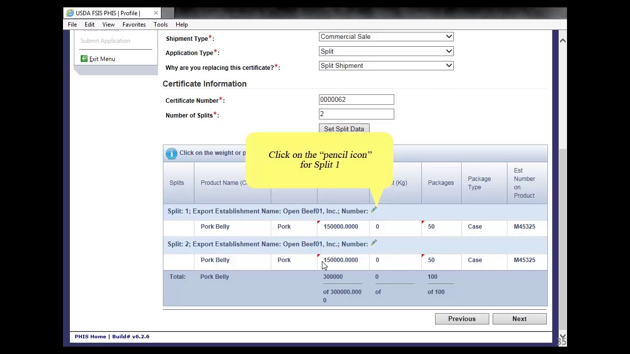 asloum Split an Approved 9060-5 Application