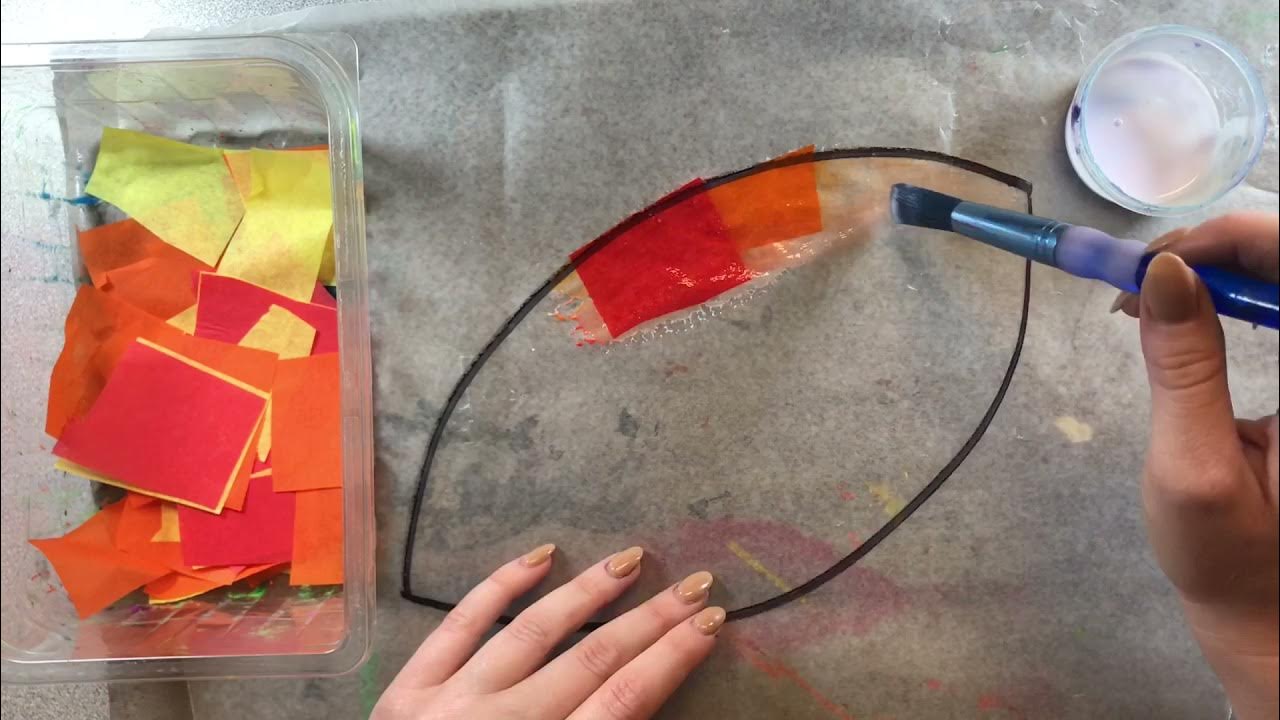 Leaf SunCatcher Craft for Kids! No Contact Paper Needed!! YouTube