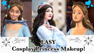 Barbie Cosplay Makeup Tutorial! EASY princess makeup for beginners!