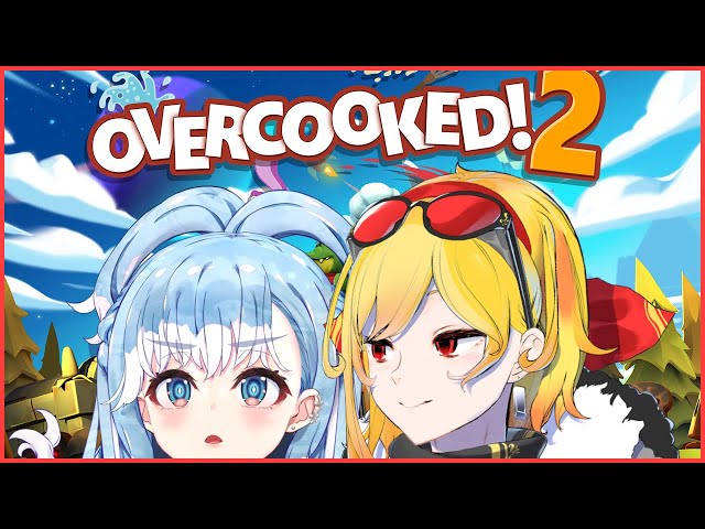 【Overcooked! 2】chop, cook, wash, chaos【Kaela x Kobo / hololive ID】のサムネイル