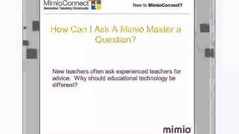 Ask A Master Within The MimioConnect Teacher Community