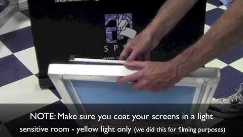 SCREEN PRINTING 101 - Step 1 - Emulsion