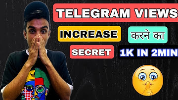 How to increase telegram channel views | Telegram post views free 😮
