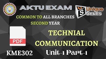 U1-P1 | Technical Communication | TC AKTU | Download PDF | technical communication btech 2nd year