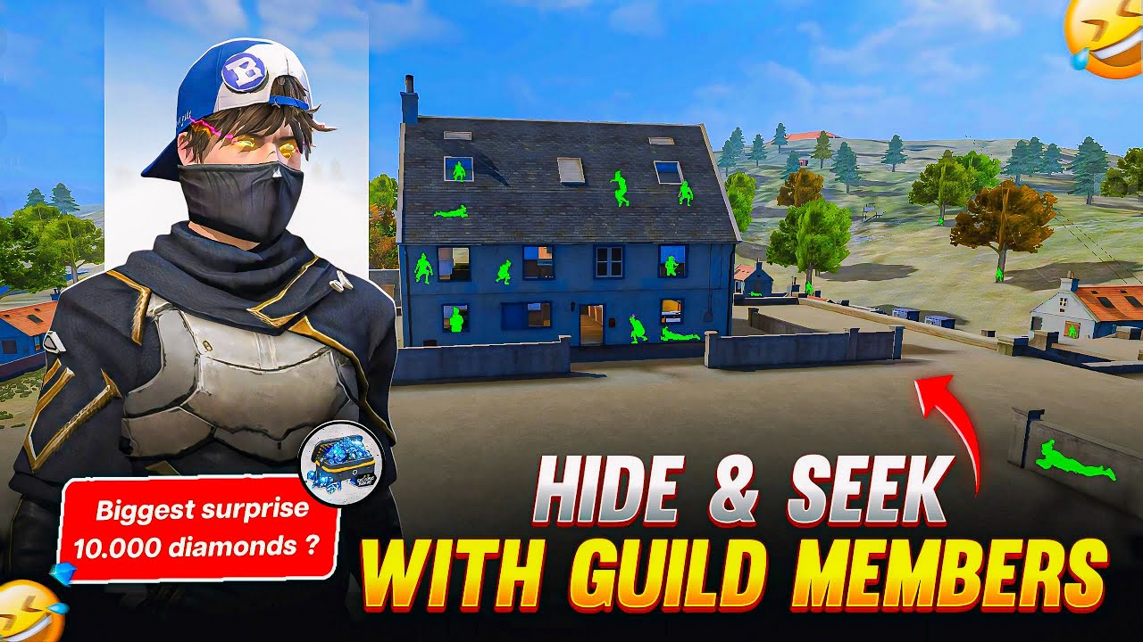 😍I Played Hide and Seek👻With My guild members🤣Winners Got 10***0 Diamond’s💎Don’t miss End😂💔