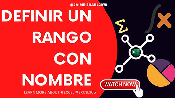 Definir nombres de rangos #excel #excel365
