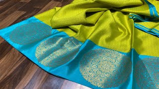 BANARASI pure kora muslin organza soft and silk Tanchui bigg scquat border gola zari work not print. screenshot 5