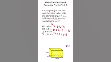 Volume: ASVAB/PiCAT Arithmetic Reasoning Practice Test Q #acetheasvab with #grammarhero #afqt