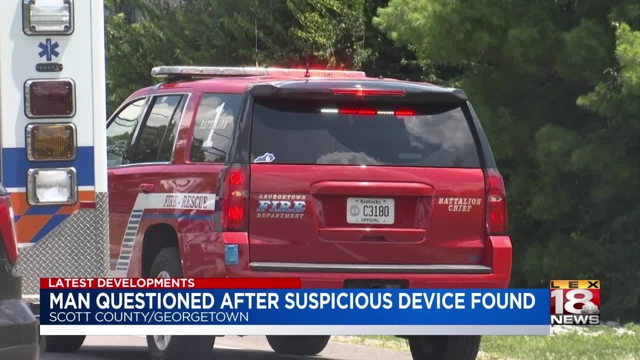 Man Questioned After Suspicious Device Found newspaper mockup