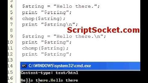 Perl Tutorial 97 - Chop & Chomp