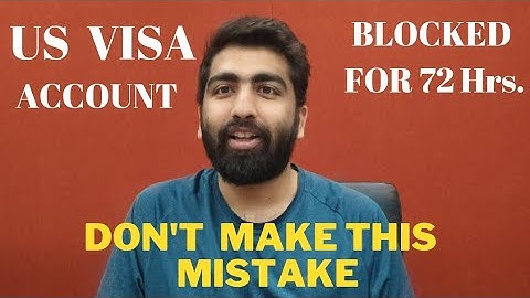 US Visa Slot Booking - How to AVOID your ACCOUNT getting BLOCKED | Don
