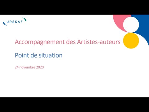 Replay du Webinaire « artistes-auteurs » du 24 novembre 2020