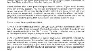 Assignment #2: Information System Development Approaches