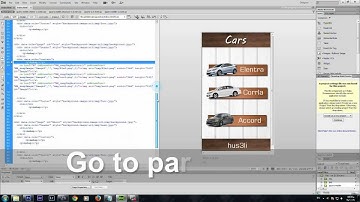 Dreamweaver jQuery mobile tutorial - Create app for Android (Cars) -part 1