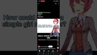 DDLC Voiceover with uss!🎀#voiceover #ddlc #monika #acting