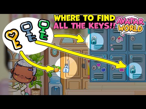 WHERE to find all the keys in avatar world!! avatar world secrets