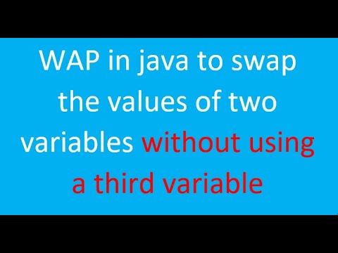 Swap two numbers without using third variable in java.