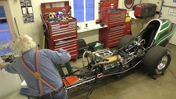 Step Three in Engine swap in the Front Engine Dragster