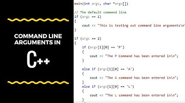 Command line arguments in C++