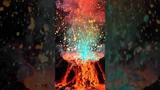 🌋 Rainbow Volcano Erupts in Slow Mo… Nature Never Did This 🌈😱#shorts #hypnotic #viralshorts