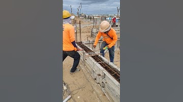 Technical welding rebar outside of beam Formwork