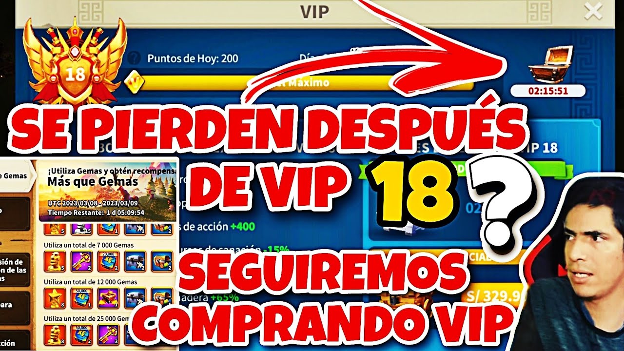 SE PIERDEN LOS PUNTOS VIP DESPUÉS DE VIP 18? - RISE OF KINGDOMS - YouTube