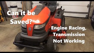 Husqvarna Tractor Repair  Engine Racing, Hydrostatic Transmission not Working