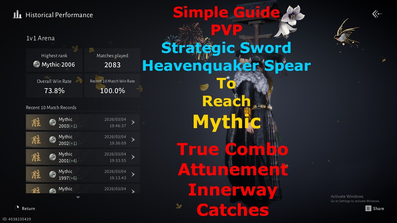 Simple Guide For Strategic Sword Heavenquaker Spear PVP(Gear+Attunement+Innerway+True Combo+catches)