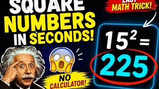 Square Numbers in Seconds! 🤯 (Easy Math Trick)