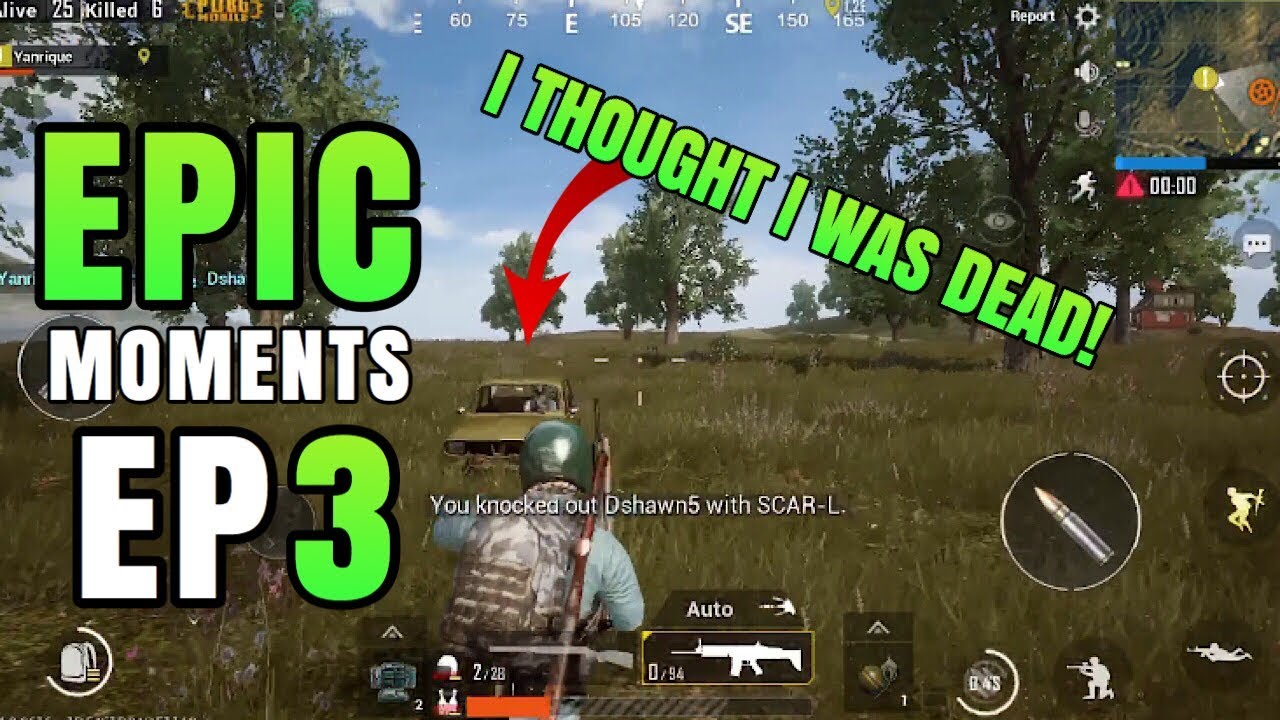 Epic Moments EP. 3 | HIT BY A CAR?! | PUBG Mobile - YouTube