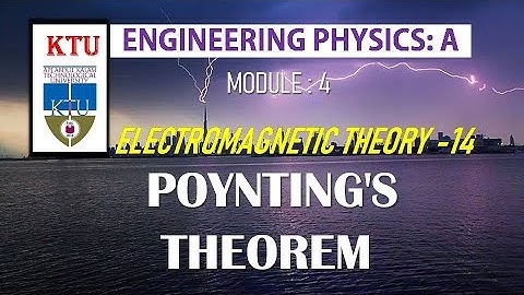 Electromagnetic theory-14: Poynting
