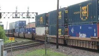 Westbound UP Container Train with Retro Paint Scheme at Rochelle. Part 2.