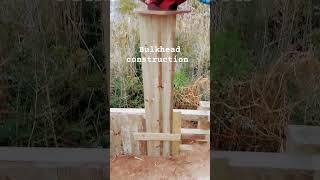 8x8 posts backed by 4 rows of 6x6. all 2.5 treated lumber.   #construction #work #roughnecks