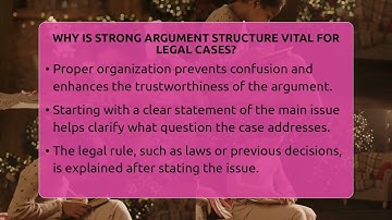 Why Is Strong Argument Structure Vital For Legal Cases? - The Language Library