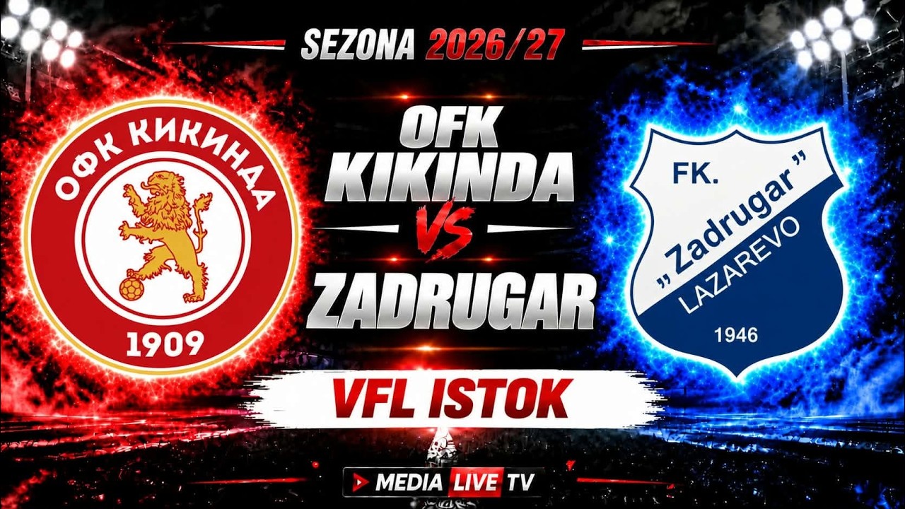 OFK Kikinda (Kikinda) - FK Zadrugar (Lazarevo) UŽIVO (10.10.2026)
