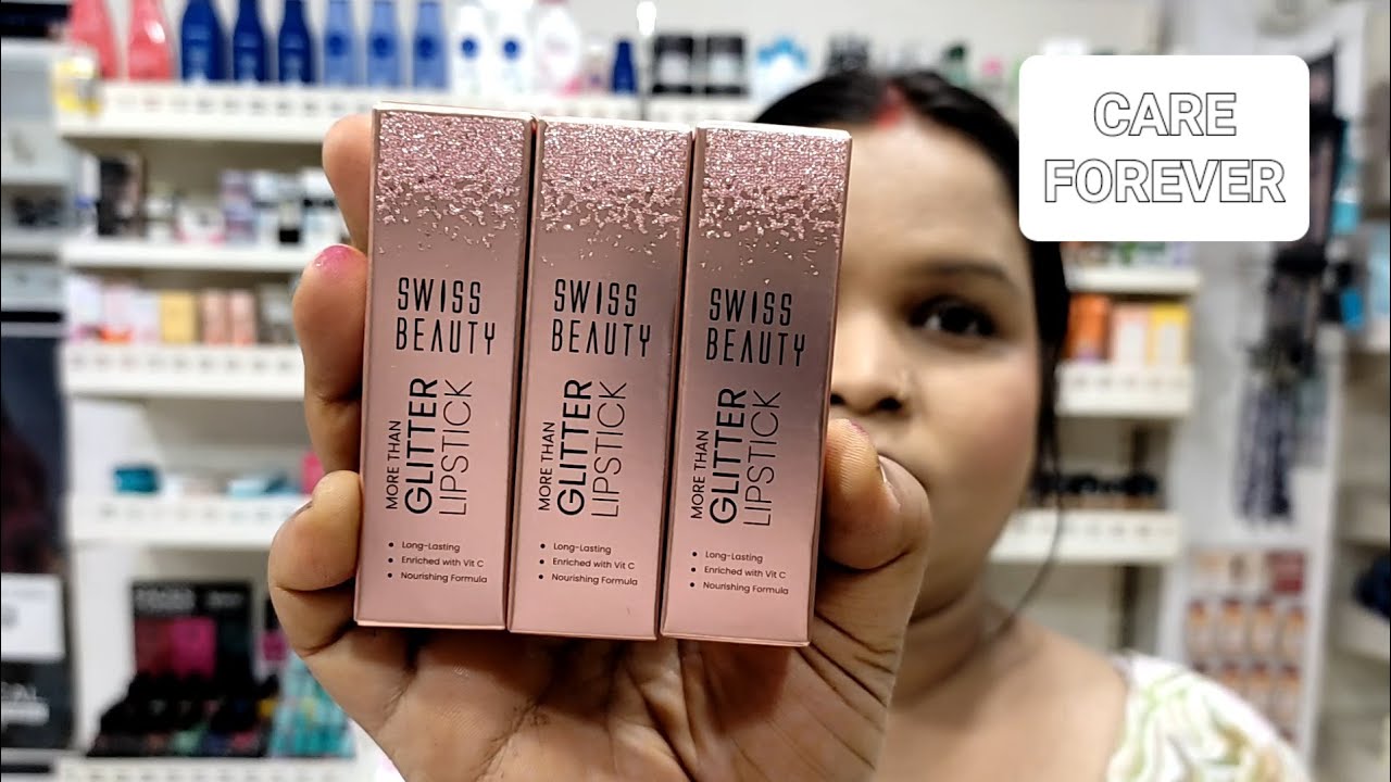 Swiss Beauty Glitter Lipstick Review & Swatches