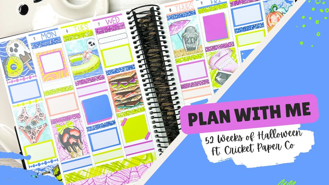 Plan With Me || 52 Weeks of Halloween || Ft. Cricket Paper Co - YouTube