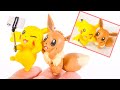 【粘土】自撮るピカチュウ＆イーブイ 作ってみた - Pokemon Pikachu and Eevee Polymer Clay Tutorial