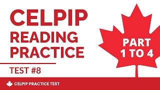 CELPIP Reading Practice Test 2026 Part 1 to 4   Test #8