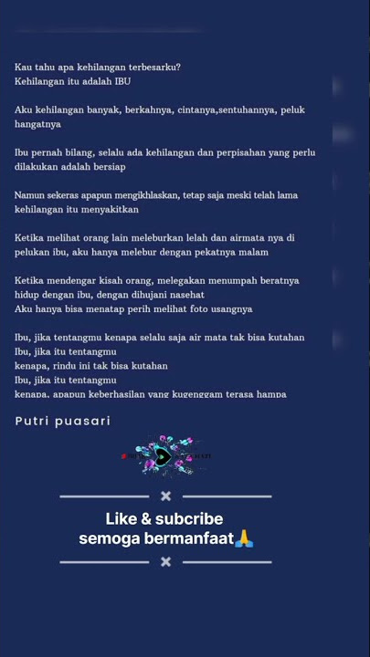 Kata kata bijak hari ini / kehilangan Ibu #shorts